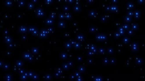 Glowing Blue Digital Letters Abstract Technology Background