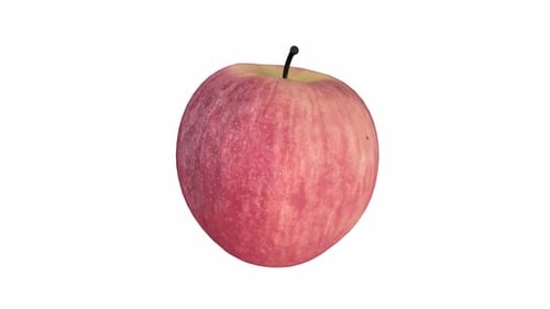 Realistischer roter Apfel auf weißem Hintergrund
