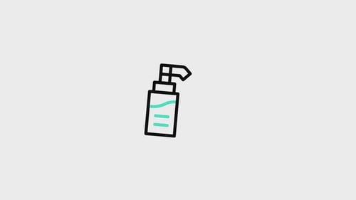 Animated Pump Bottle Dispenser Icon
