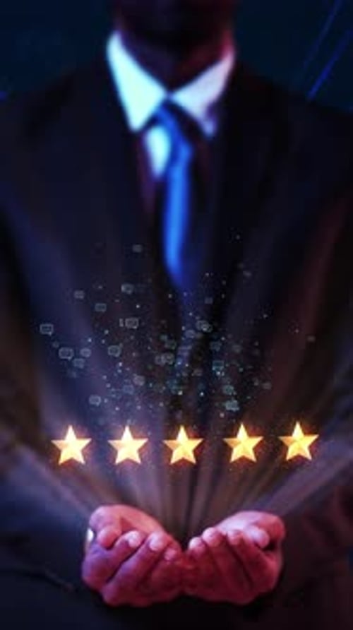 Five Star Customer Rating Digital Animation