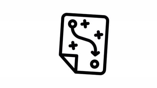 strategy line icon animation