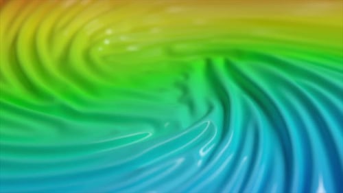 Abstract Liquid Swirl Rainbow Colors Motion Background