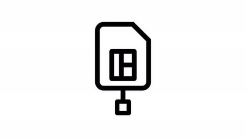 sim line icon animation
