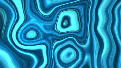 Animated Fluid Liquid Flow Abstract Cyan Blue Background