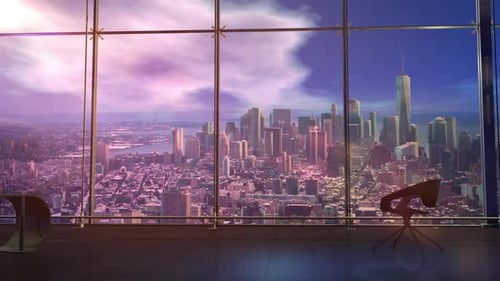 Corporate Background With Modern Office 4K