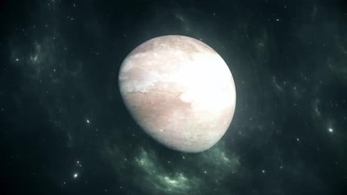 Futuristic Planet Rotating in Cosmic Starfield Animation