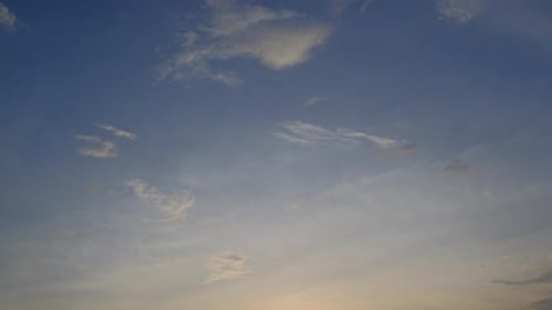 Sky Time Lapse with Clouds at Sunset