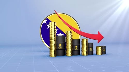 Bosnia And Herzegovina Oil Revenue Decline Energy Market Finance & Economic Data Infographics