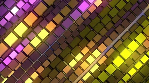 Abstract Geometric Squares Pulsating Background Loop
