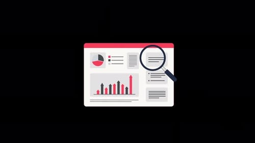 Data Analytics Information and Monitoring Concept Animation Video - Transparent