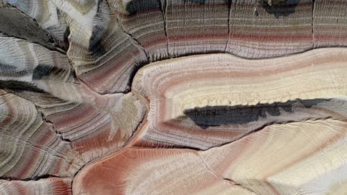 Aerial view of textured landform, Kazakhstan.