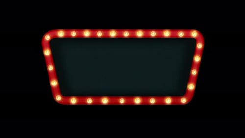 Marquee Light Board Retro Neon Sign Abstract Banner or Signboard Modern Frame Background Light Board
