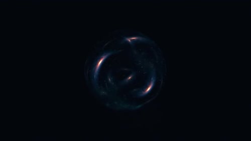 Abstract Galaxy Sphere Rotating in Space Loop