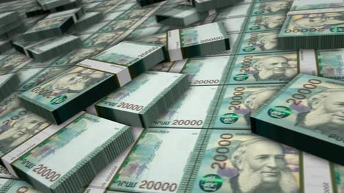 Lot de billets de banque en drams arméniens