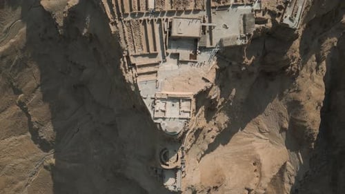 Vue aérienne de la forteresse de Massada en Israël