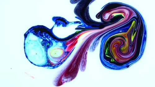 Abstract Colorful Ink Movements Spreads On Water Texture 60