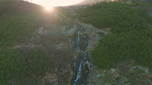 Waterfall Green River Water Rocks Landscape Nature Forest