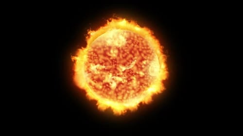 Abstract Animated Fiery Orb Loop