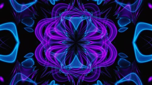 Abstract Purple Gradient Floral Kaleidoscope Vj Loop Animation
