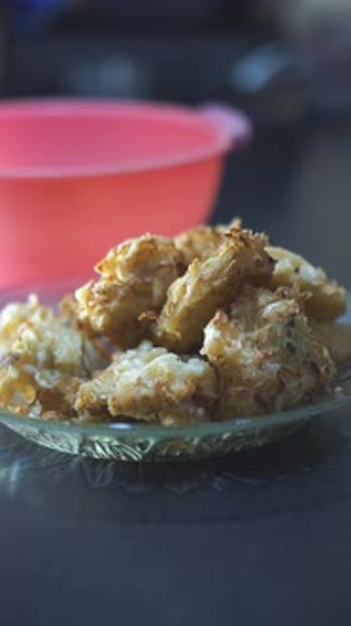 Golden Homemade Confections Served on Plate