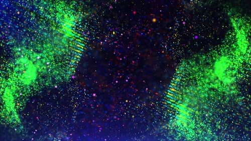 Green Abstract Particles Background Loop V2
