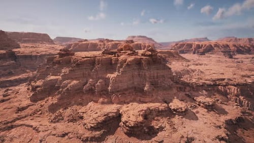 Warm Evening Light Enhances Textured Rocky Formations and Depth