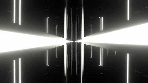 White Fantastic Geometric Strobe Neon Frames Background Vj Loop In 4K