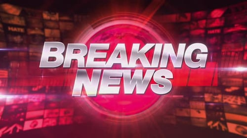 Modern Breaking News Intro Title Animation with Rotating Earth