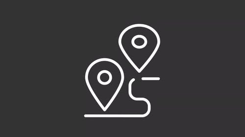 Animated route white icon