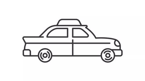 Animated taxi car icon