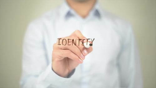 Writing the Word Identity on a Clear Surface