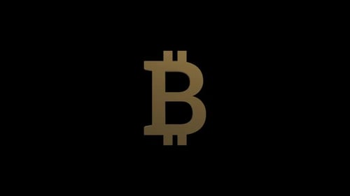 3D Gold Bitcoin Symbol Shattering Animation