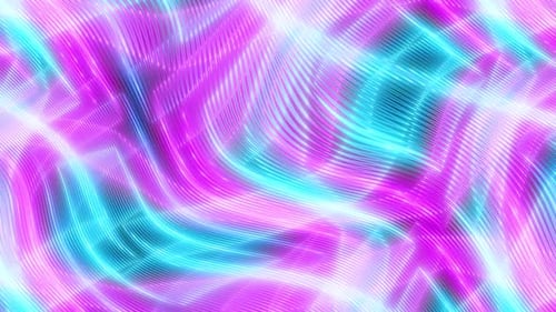 Gradient Fließende abstrakte Neonlinien. Loop-Animationshintergrund