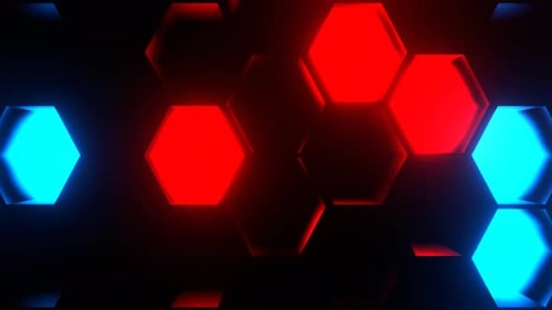 Boucle Vj avec fond stroboscopique abstrait blanc et rouge et bleu en 4K