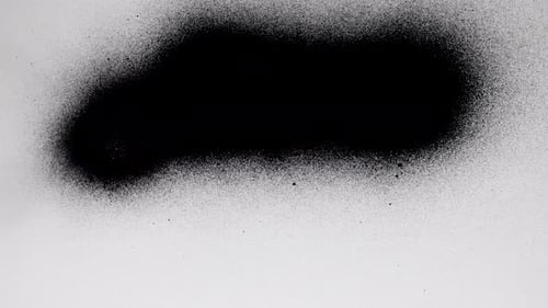 Black Spray Paint Filling White Frame