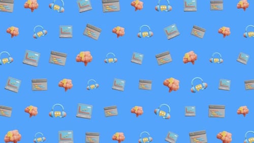 Brain Headphones Code Data Technology Pattern Innovation