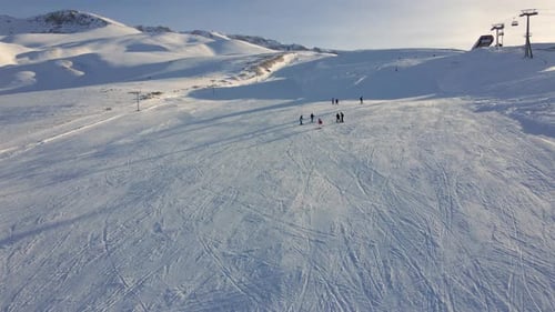 Aerial drone view of Ergan Mountain Ski Center