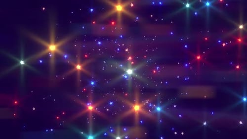 Colorful Sparkling Stars Background Animation