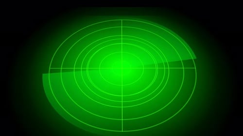 Radar scan Hud with holograph interface on isolated black background