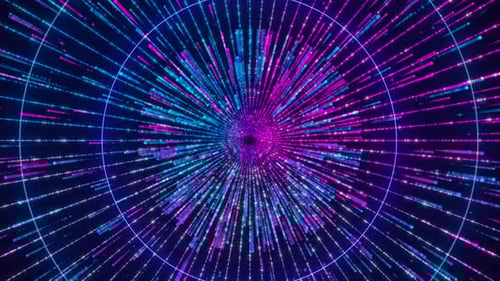 Futuristic Neon Particle Light Burst Loop Background