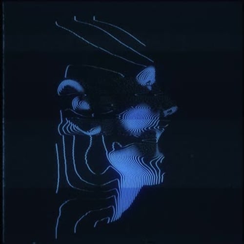 Abstract Glitch Line Face Animation