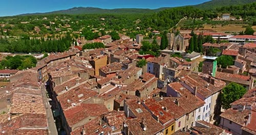 The Ancient Authentic Town of Aups in Provence France with Traditional Architecture