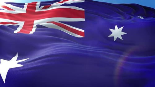 Realistische Flagge Australiens vergrößern 4K