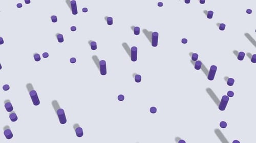 3D animation featuring minimalistic geometric shapes.