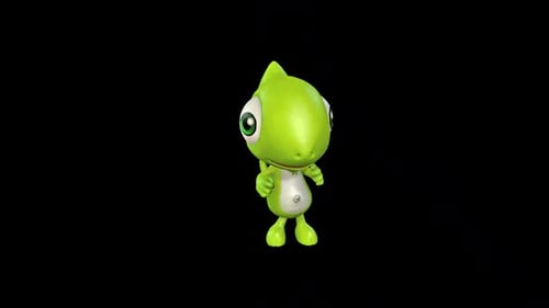 Danse caméléon avec le personnage de Toon