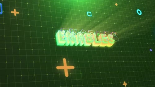 Digital Text Reveal with Geometric Grid Background