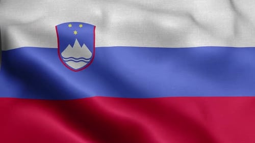 Realistic Waving Slovenia Flag Loop