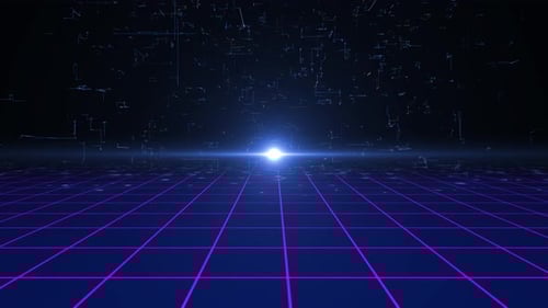 Futuristic Digital Grid Loop Background