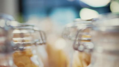 Glass Jars Filled with Delicious Food