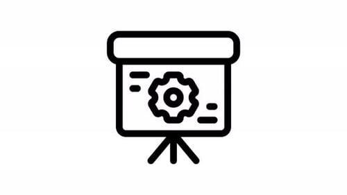 presentation line icon animation